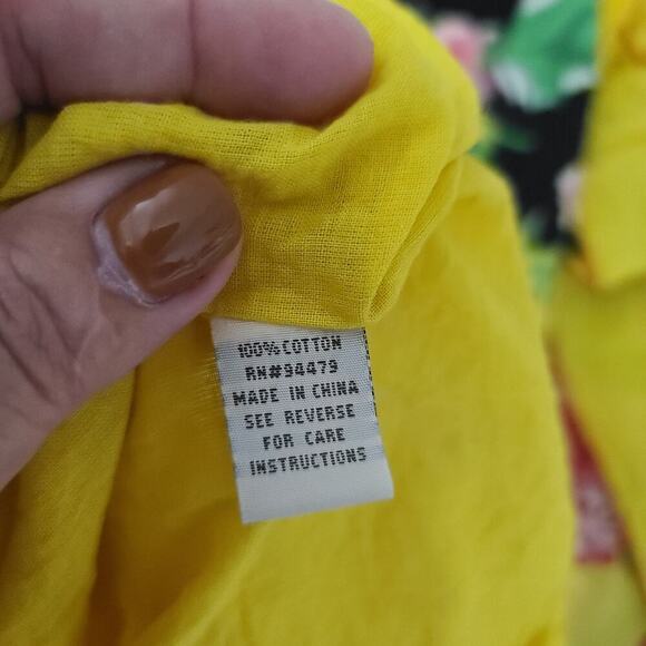 Magic women's Dopamine sundress yellow floral Size xl Funky beachy Summer picnic - Picture 8 of 10